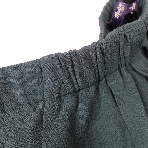 Madewell Blue Green Wrap Skirt Asymmetrical Knee-Length - Picture 6 of 10